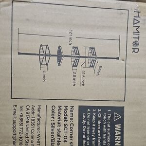 Hamitor Stainless Steel Corner Shower Caddy